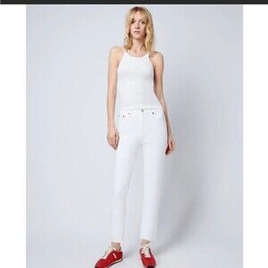 Re/done Originals High Rise Stove Pipe. Color white, Size 29